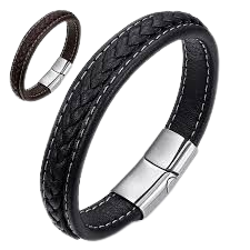 Bracelet Cuir et Acier Inox